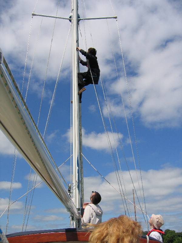 IMG_1264 Charlie in the Bosun's Chair freeing a tangle