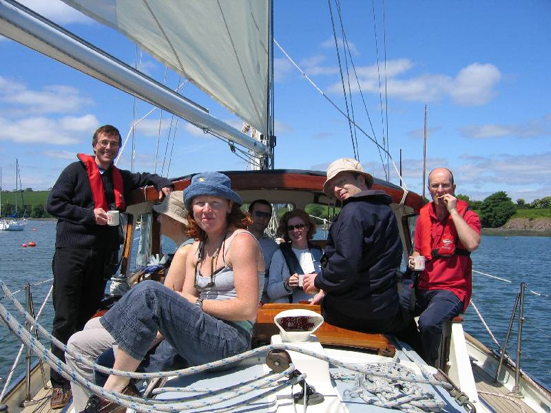 IMG_1274 Charlie (left) back on what passes for terra firma